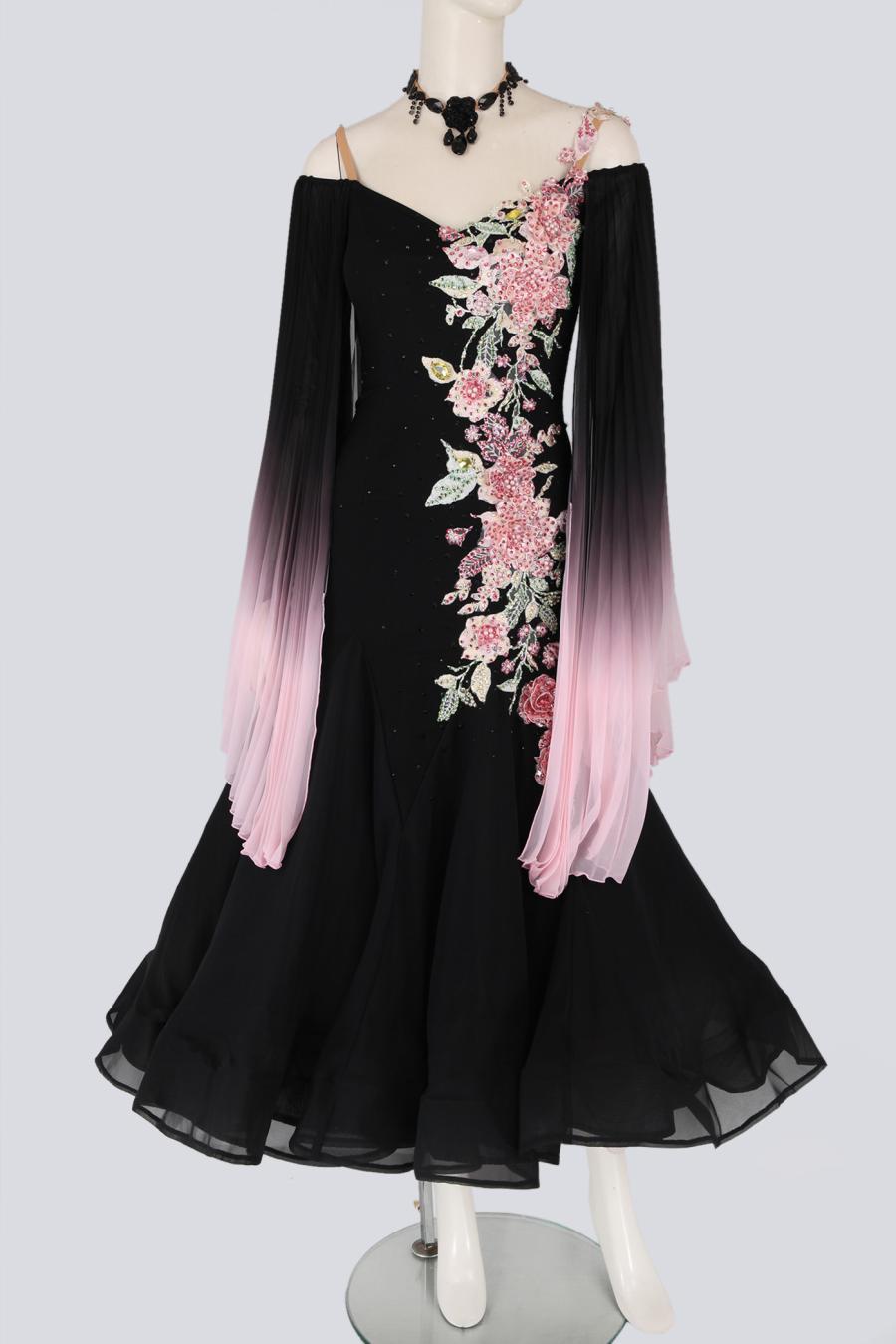 黒×ピンク 薔薇モチーフＳＤ  Mサイズ