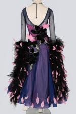 ピンク・ネイビー×ベロアモチーフＳＤ Mサイズ 