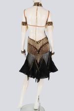 金・黒×ティアードフリンジＬＤ Mサイズ